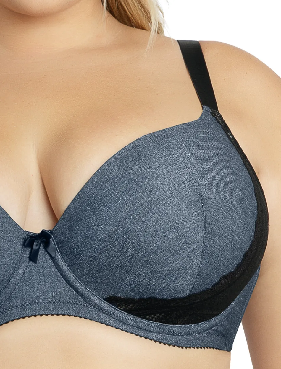 Parfait Casey Plunge Molded Underwire Bra, Denim | Dark Blue Denim Parfait Casey | New Parfait Casey