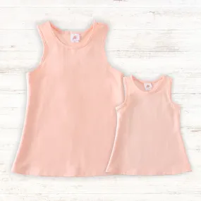 Peach blank basic kids teens adult tank top