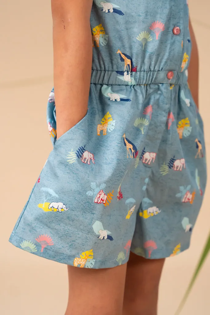 Railey Playsuit - Blue Wilderness