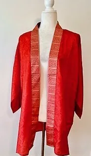 Short Silk Jacket Turns Any Outfit Into A Designer Look.