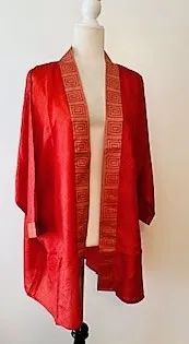 Short Silk Jacket Turns Any Outfit Into A Designer Look.