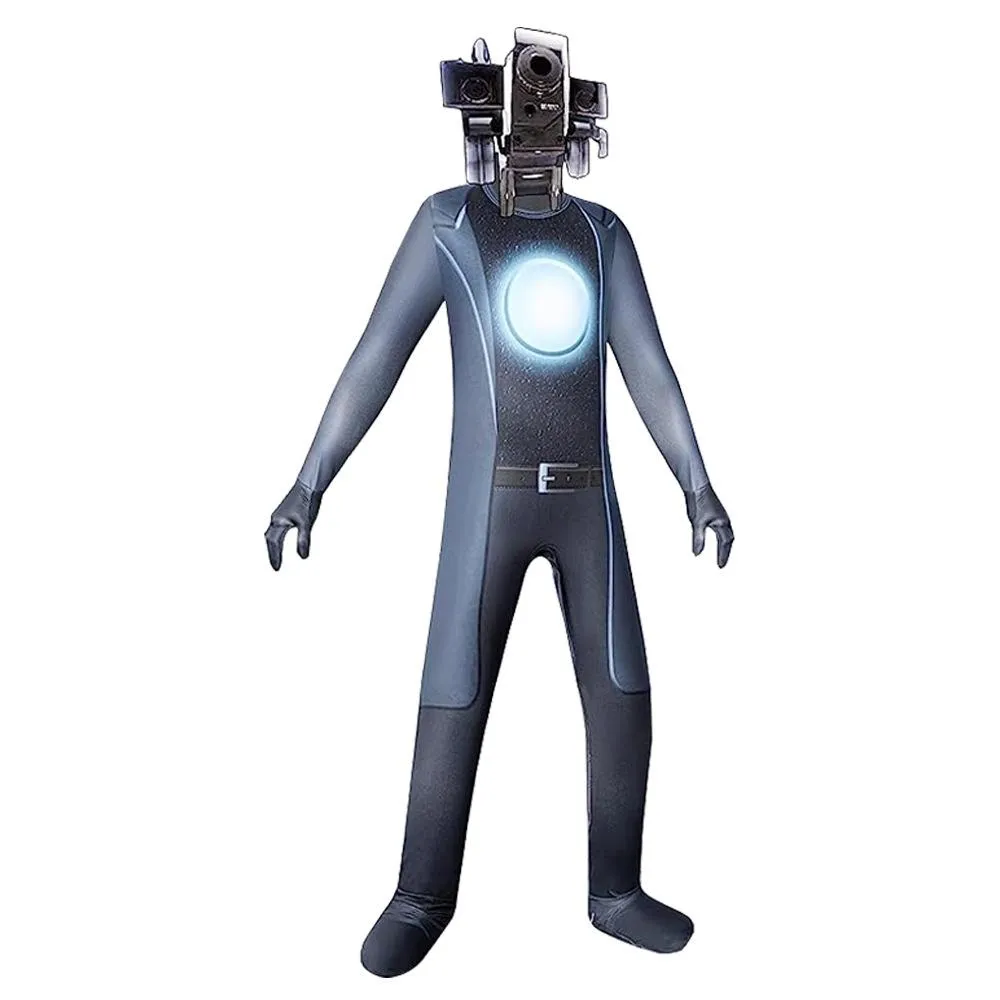 Skibidi Toilet Party Bodysuits Titan TV Jumpsuit Men Cosplay Costume For Kids Adult