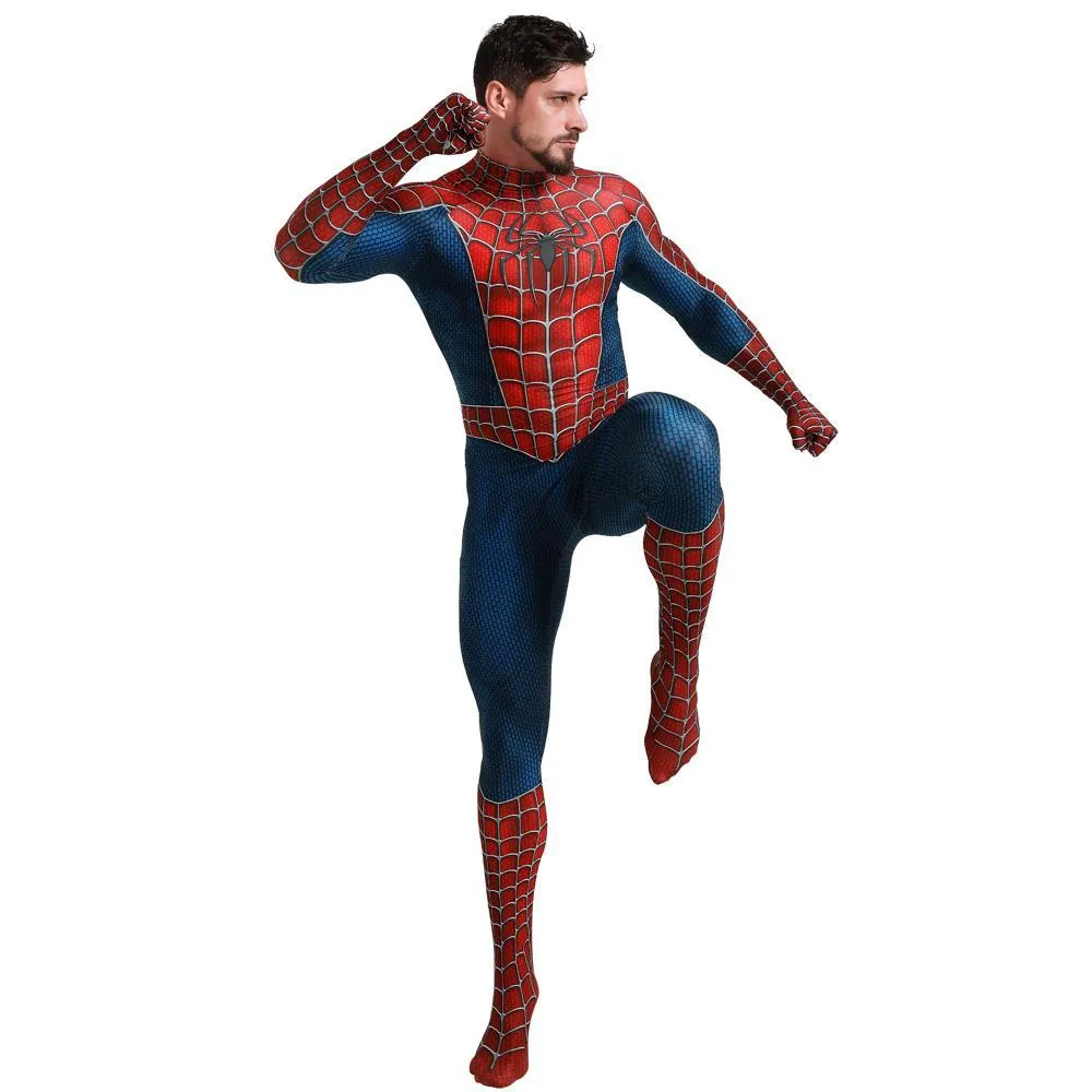 Spider-Man Tony Halloween Cosplay Costume Zentai Jumpsuit