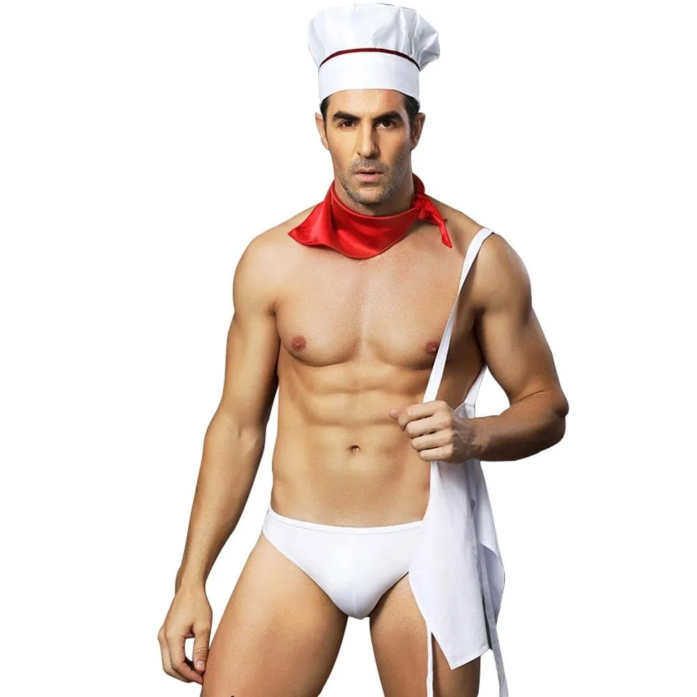 Stag Do Party Fancy Dress Costume Chef Servant For Men