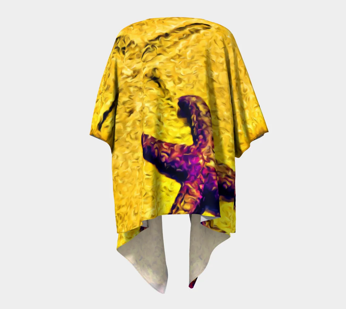 Star Track Draped Kimono
