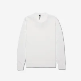 Tech Cotton Seamed Sweater White