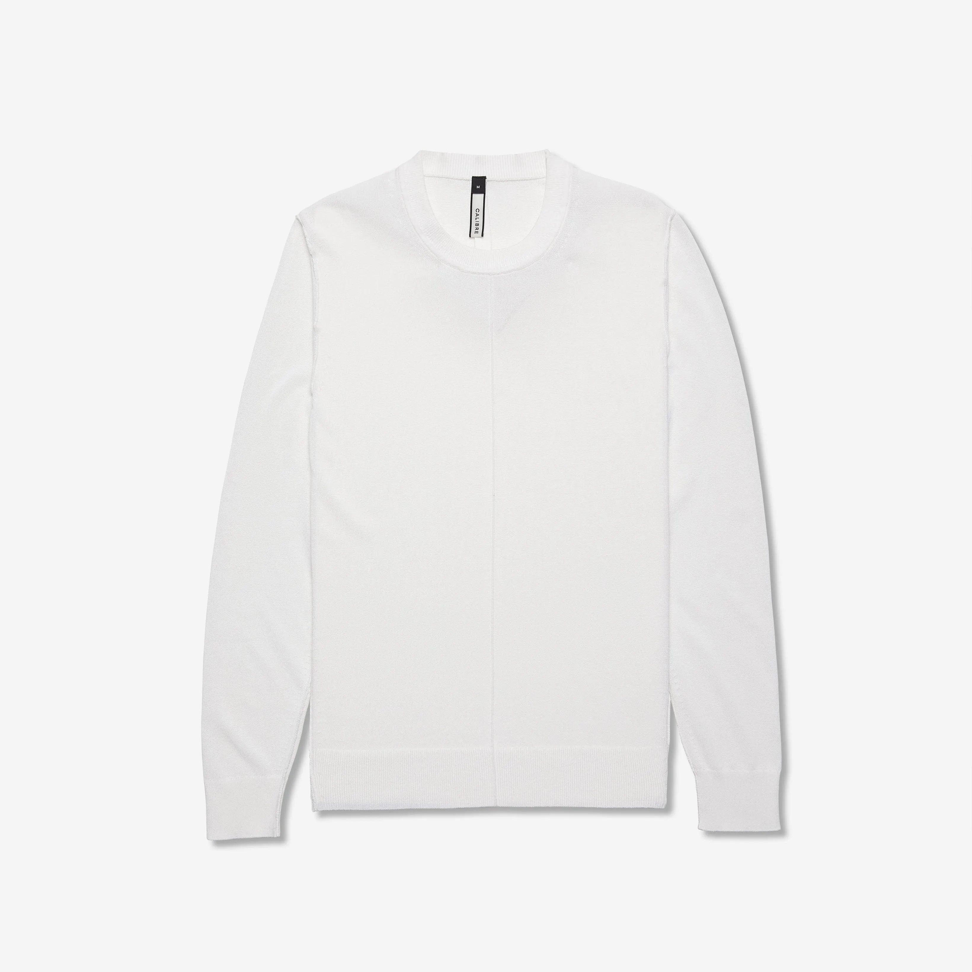 Tech Cotton Seamed Sweater White