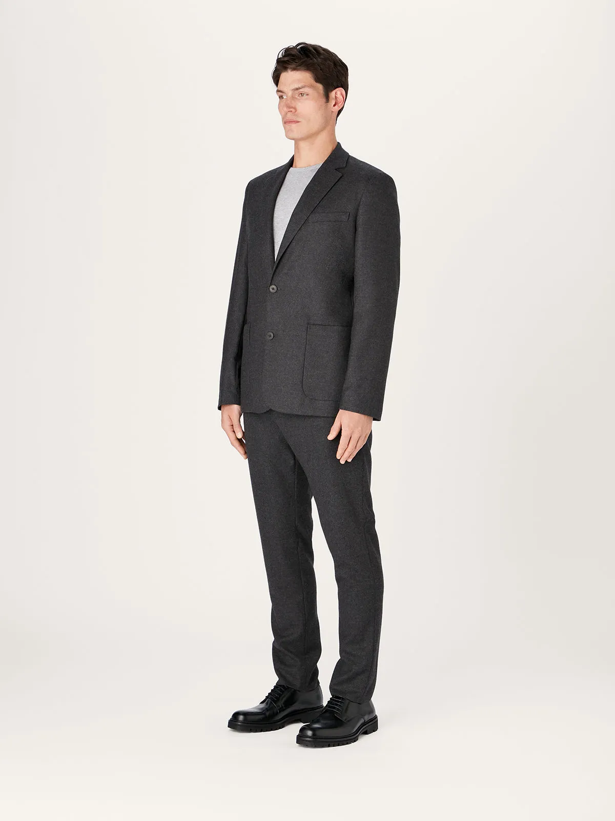 The 24 Suit Wool || Charcoal | Merino Wool Flannel