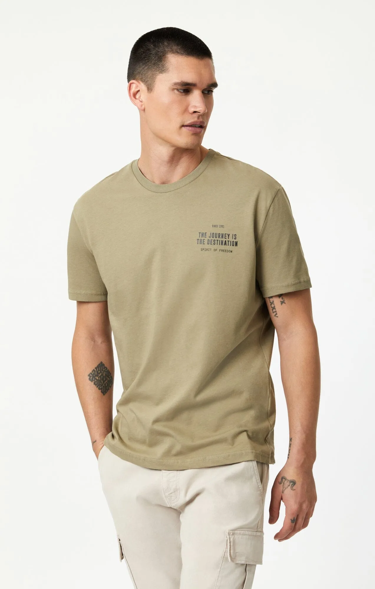 THE JOURNEY PRINT T-SHIRT IN MERMAID