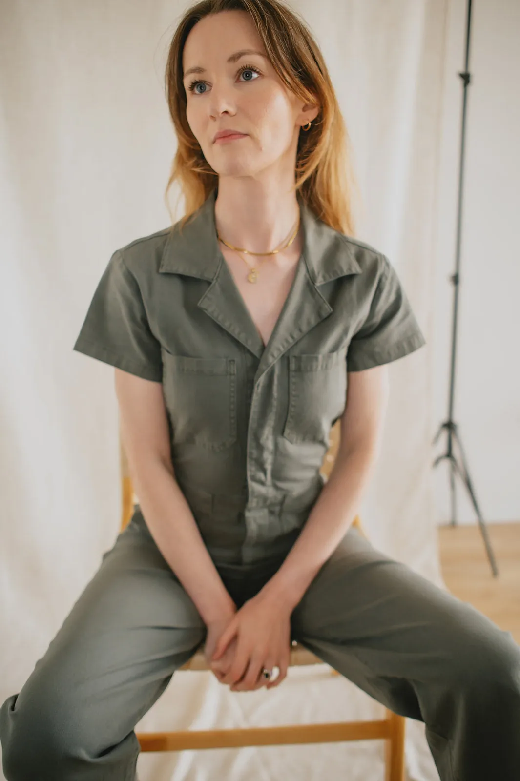 The Maverick Wide Leg Denim Jumpsuit by Daze Denim - Grass