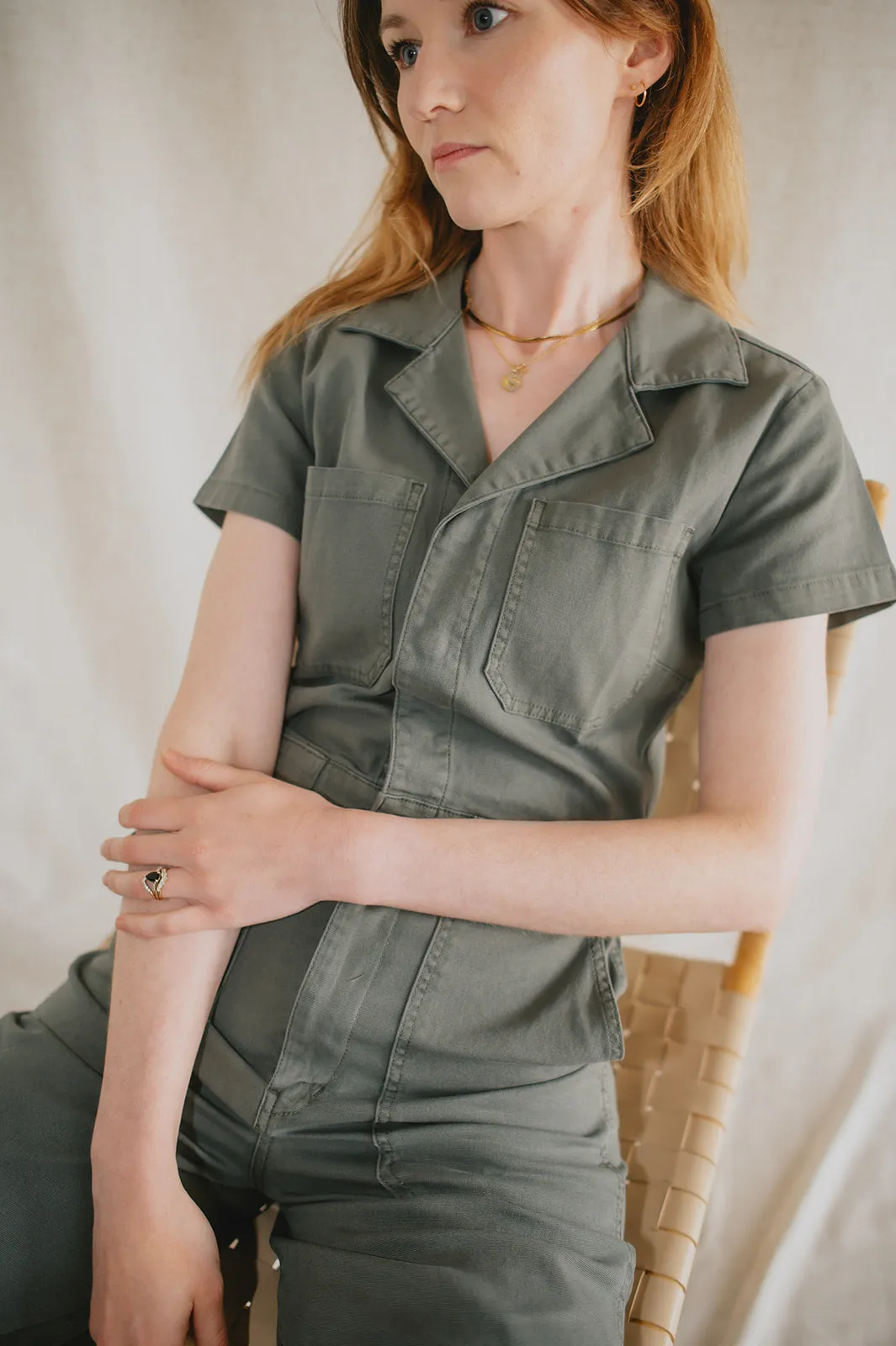 The Maverick Wide Leg Denim Jumpsuit by Daze Denim - Grass