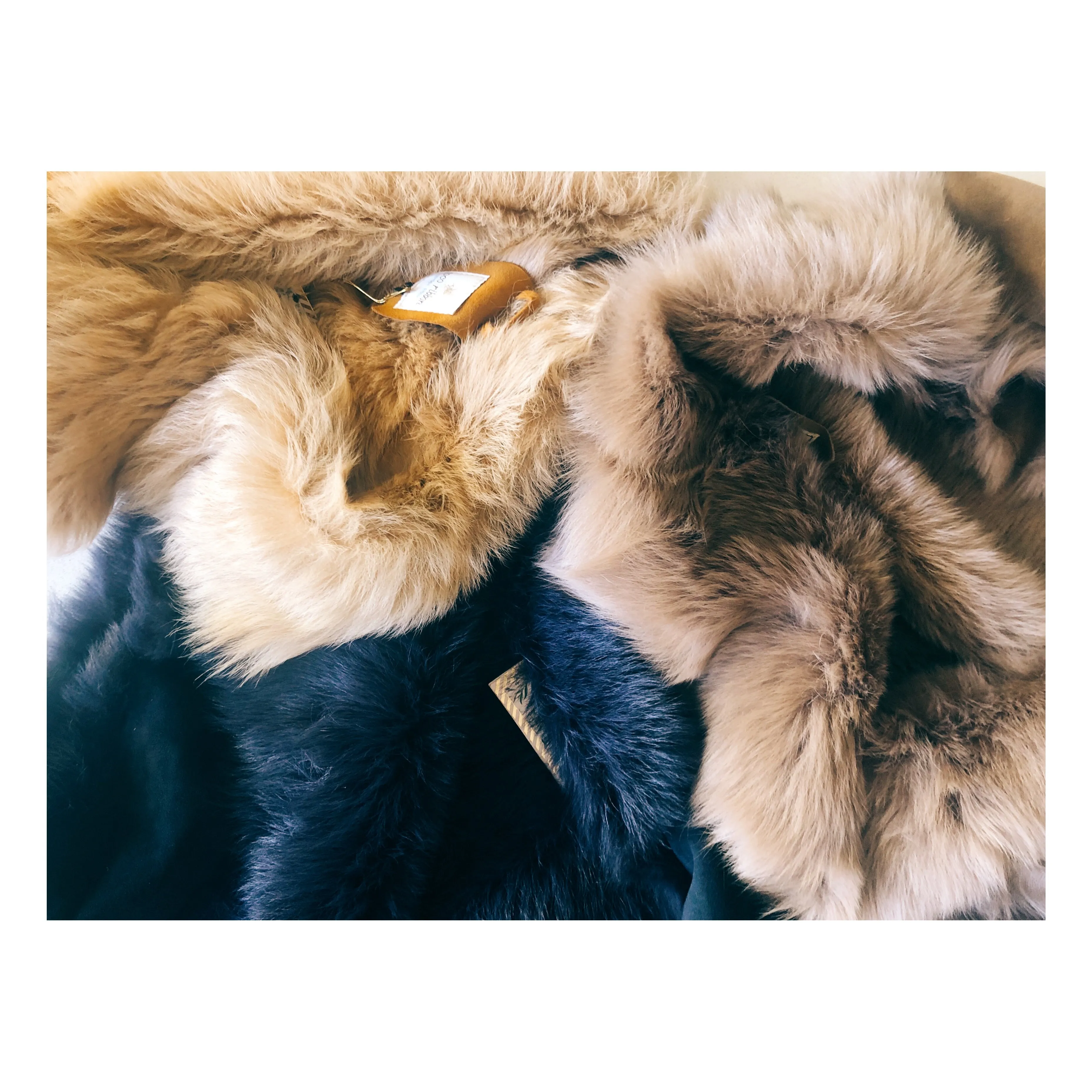 Toscana Shearling Gilet Vest in Navy