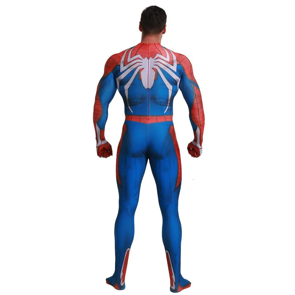 White Spider-Man PS5 PS4 Game Costume Cosplay Zentai Jumpsuit Halloween Party for Adult and kids