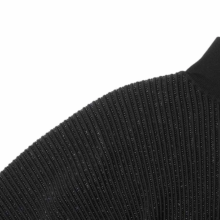Women Stand Collar Lantern Sleeve Sweater