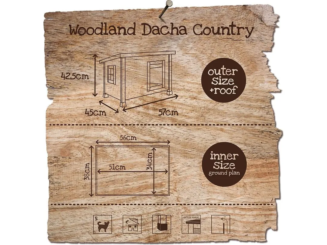 WOODLAND ANIMAL CAGE DACHA COUNTRY 57x45x42,5cm