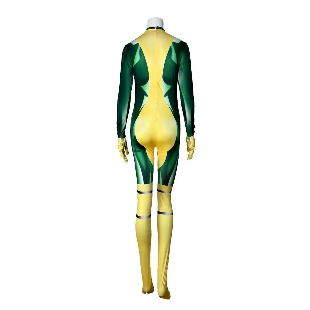 X Men Rogue Outfits Halloween Party Cosplay Costume Jumpsuit