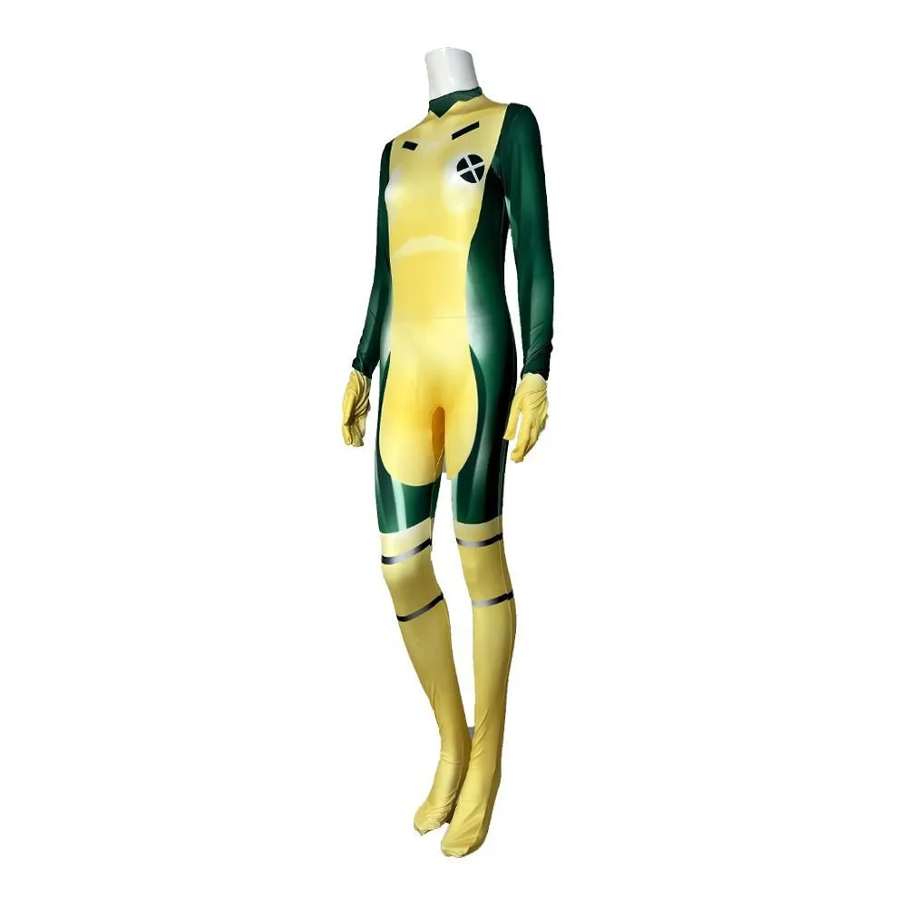 X Men Rogue Outfits Halloween Party Cosplay Costume Jumpsuit