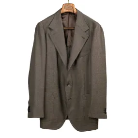 x Sartoria Carrara: ultra-light unlined sport coat in Drapers dark taupe hopsack